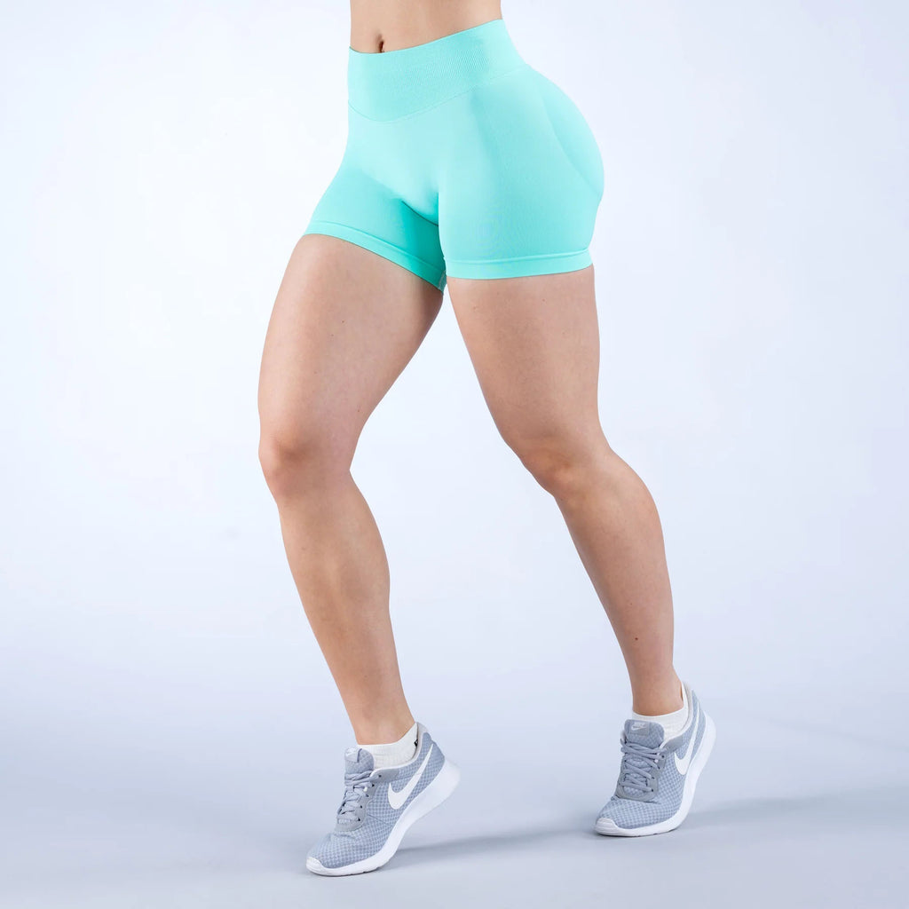 Womens High Waisted Yoga Fitness Shorts