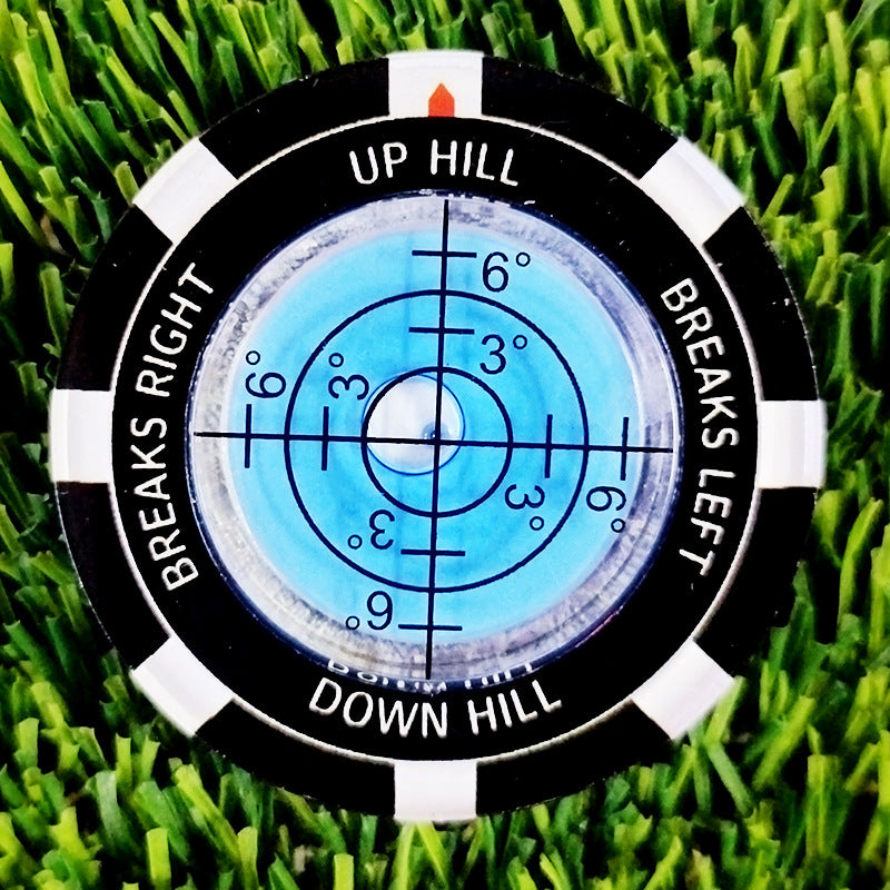 Double-Sided Golf Ball Mark with Level Meter