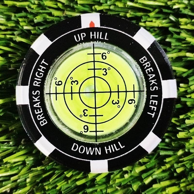 Double-Sided Golf Ball Mark with Level Meter