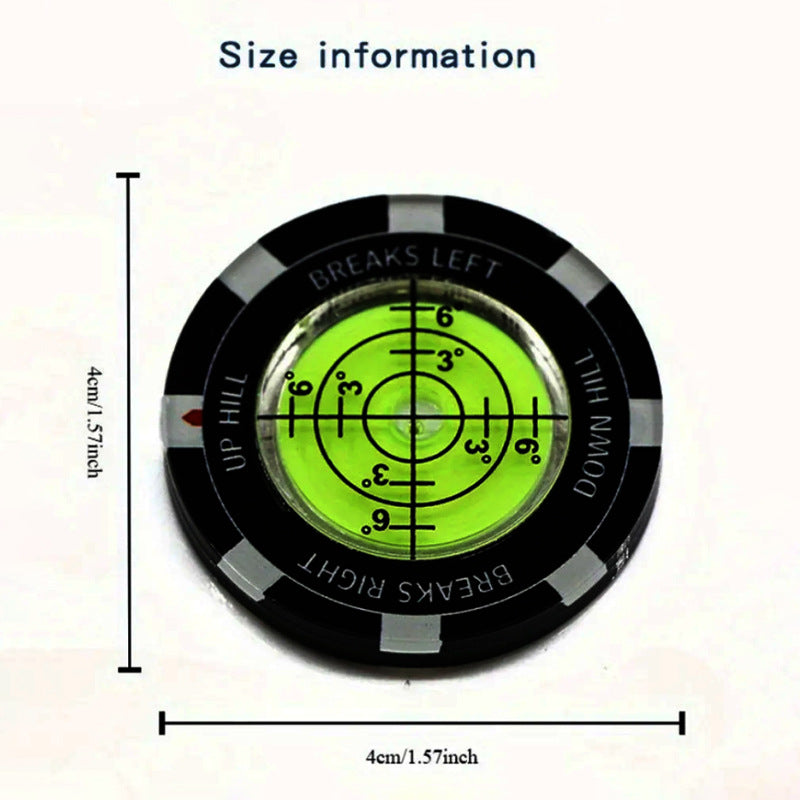 Double-Sided Golf Ball Mark with Level Meter