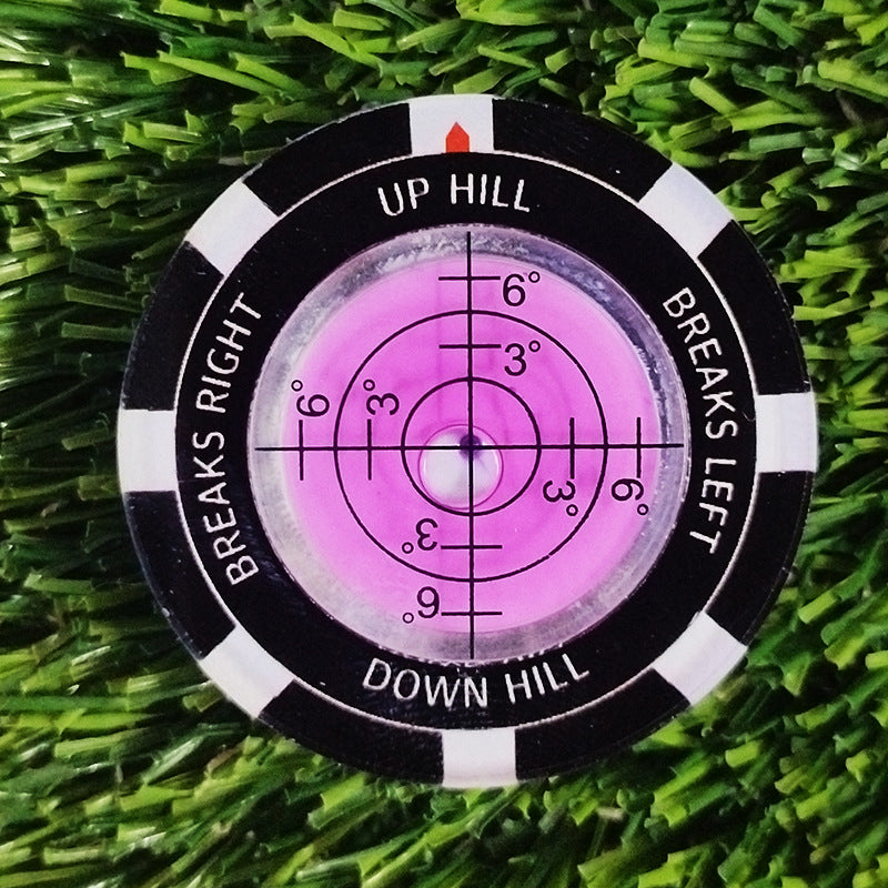 Double-Sided Golf Ball Mark with Level Meter