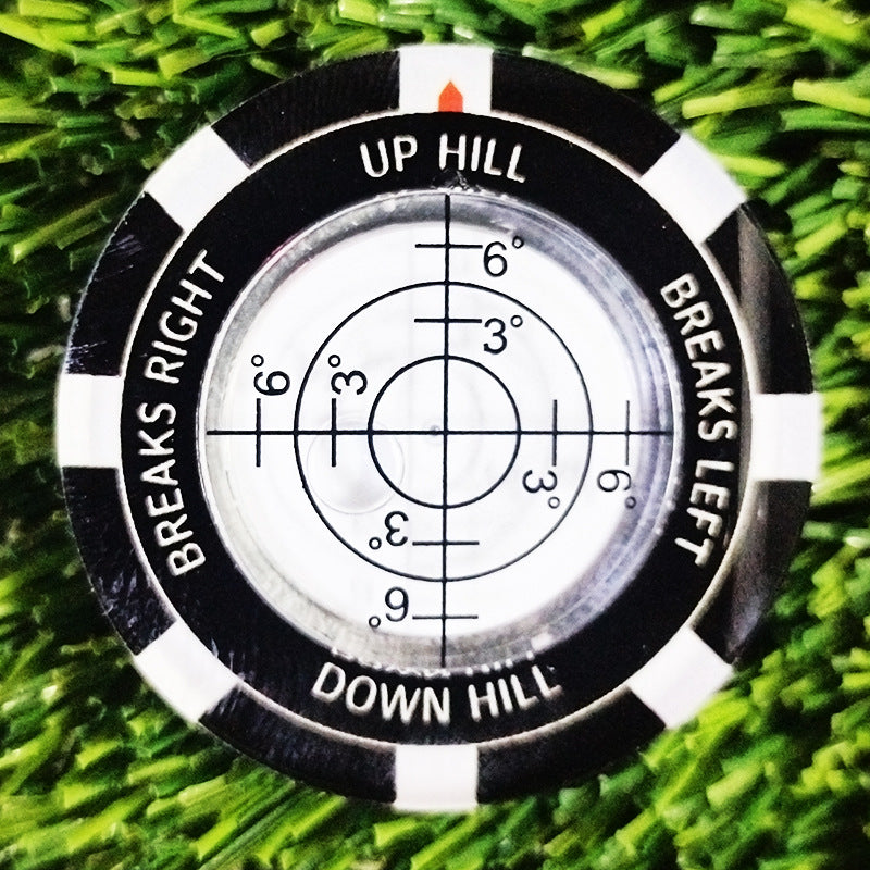 Double-Sided Golf Ball Mark with Level Meter