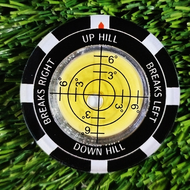 Double-Sided Golf Ball Mark with Level Meter