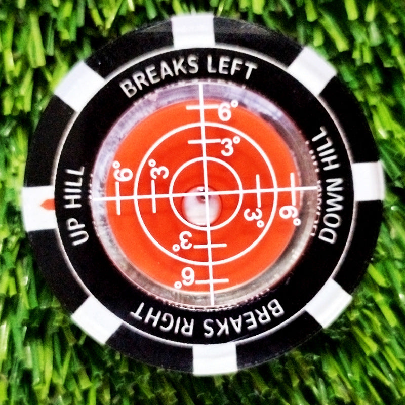 Double-Sided Golf Ball Mark with Level Meter