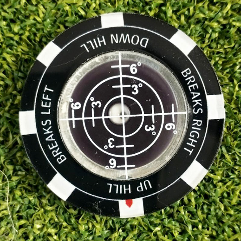Double-Sided Golf Ball Mark with Level Meter